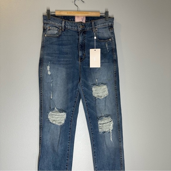 Revice Uptown Jeans Roatrip Wash Distressed Slim Leg High Rise Size 31 Women’s - Picture 10 of 12
